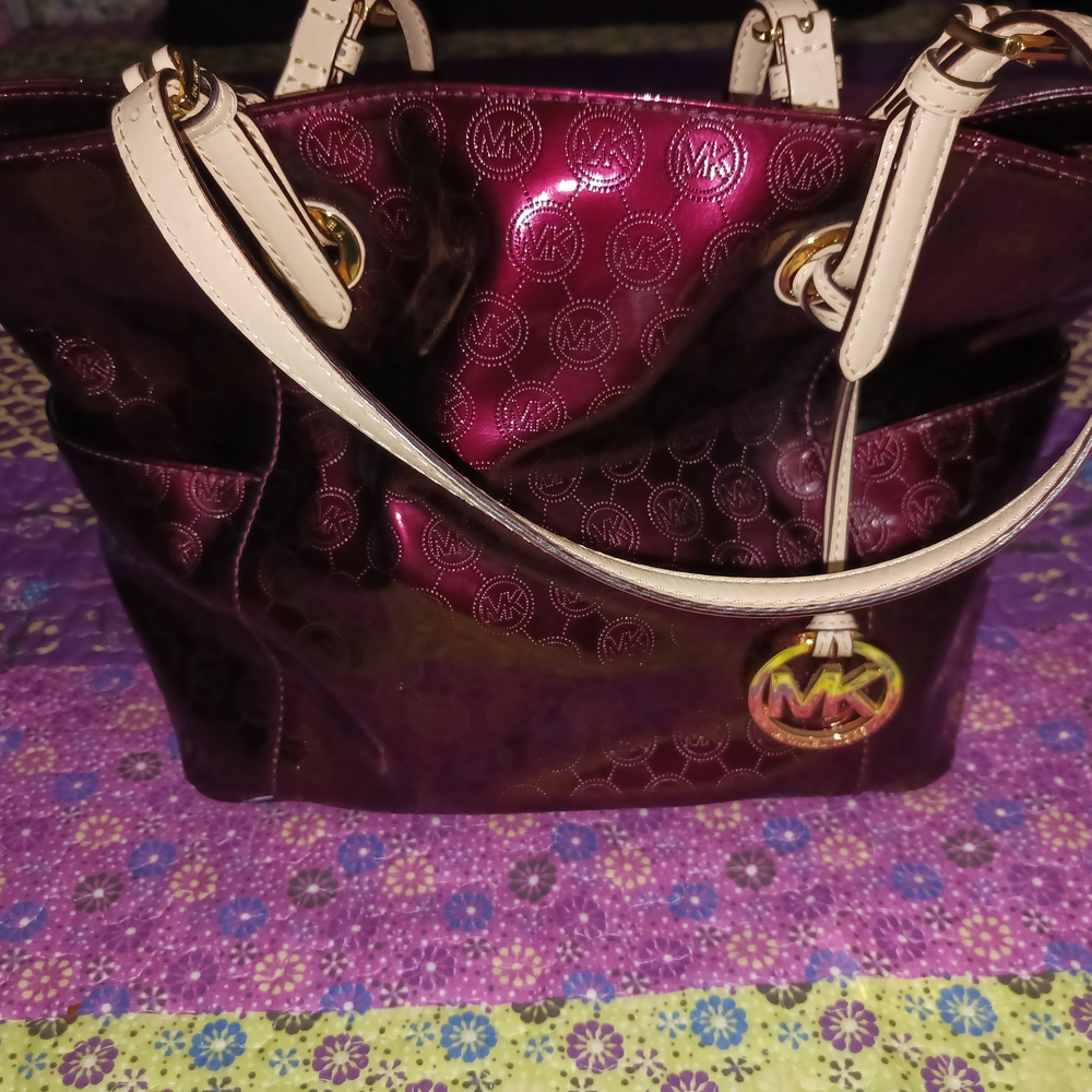 Michael Kors Burgundy Tote Bag